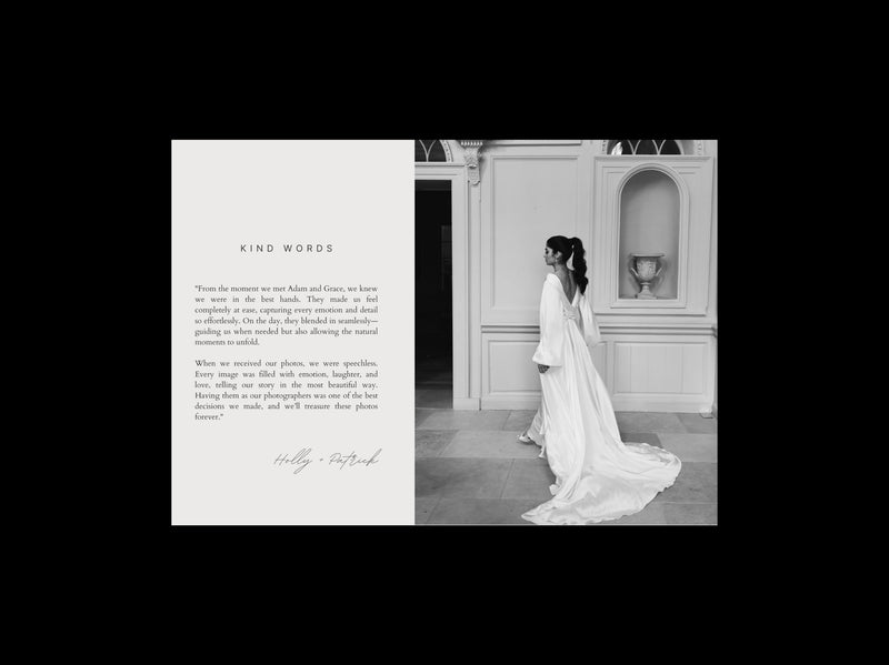 AG Wedding Price Guide - editable Canva pricing guide and brochure template for wedding photographers