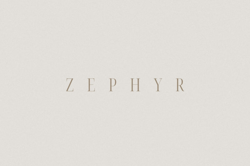 Zephyr logo templates shown in an elegant, timeless minimal design