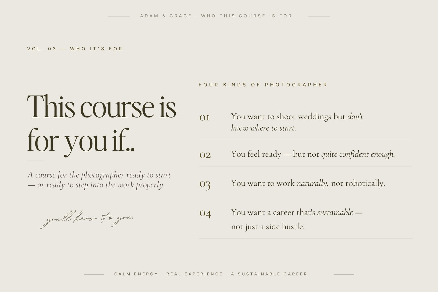 How to be a Wedding Photographer Course