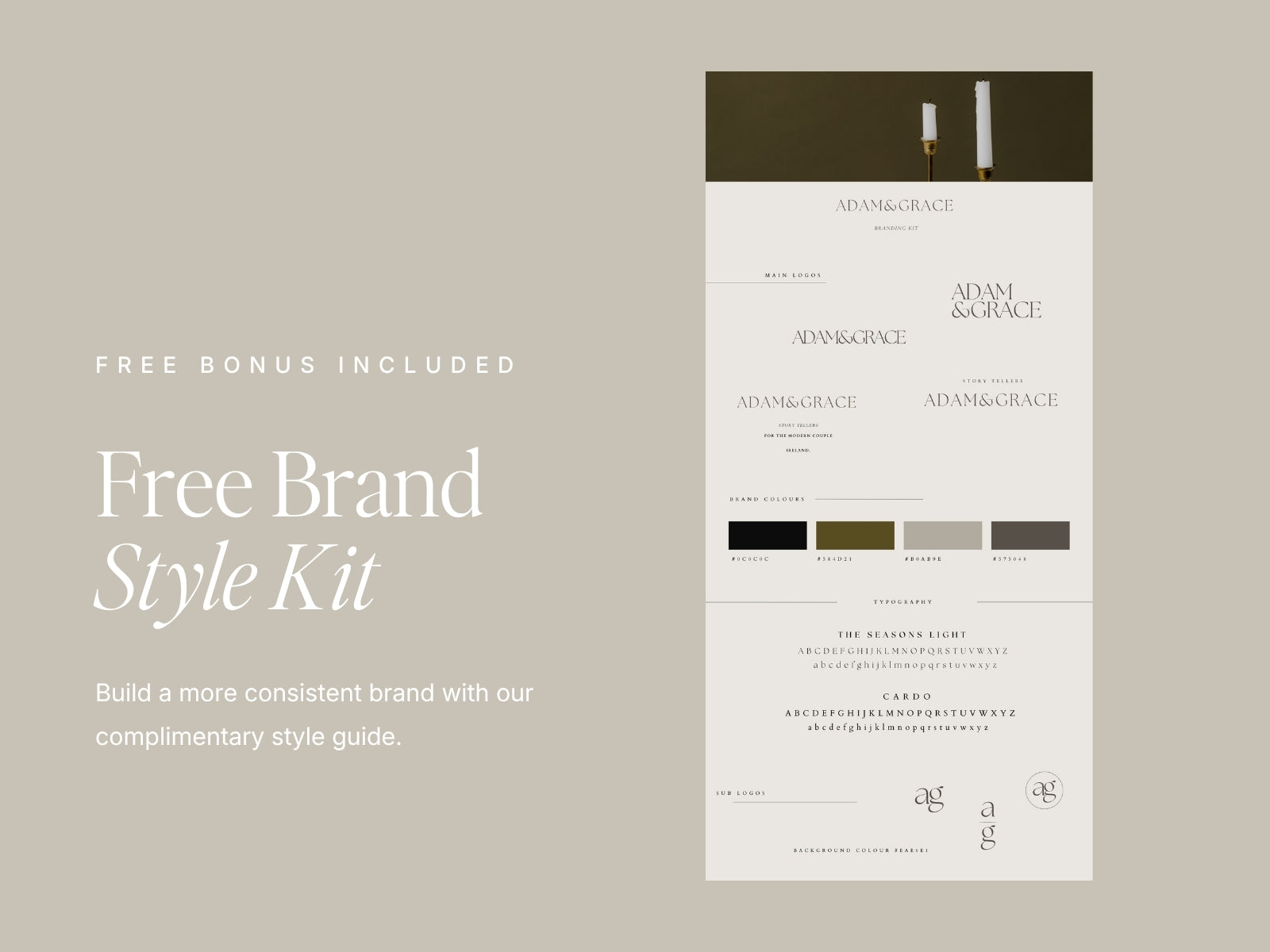 Free brand style kit included with the logo set