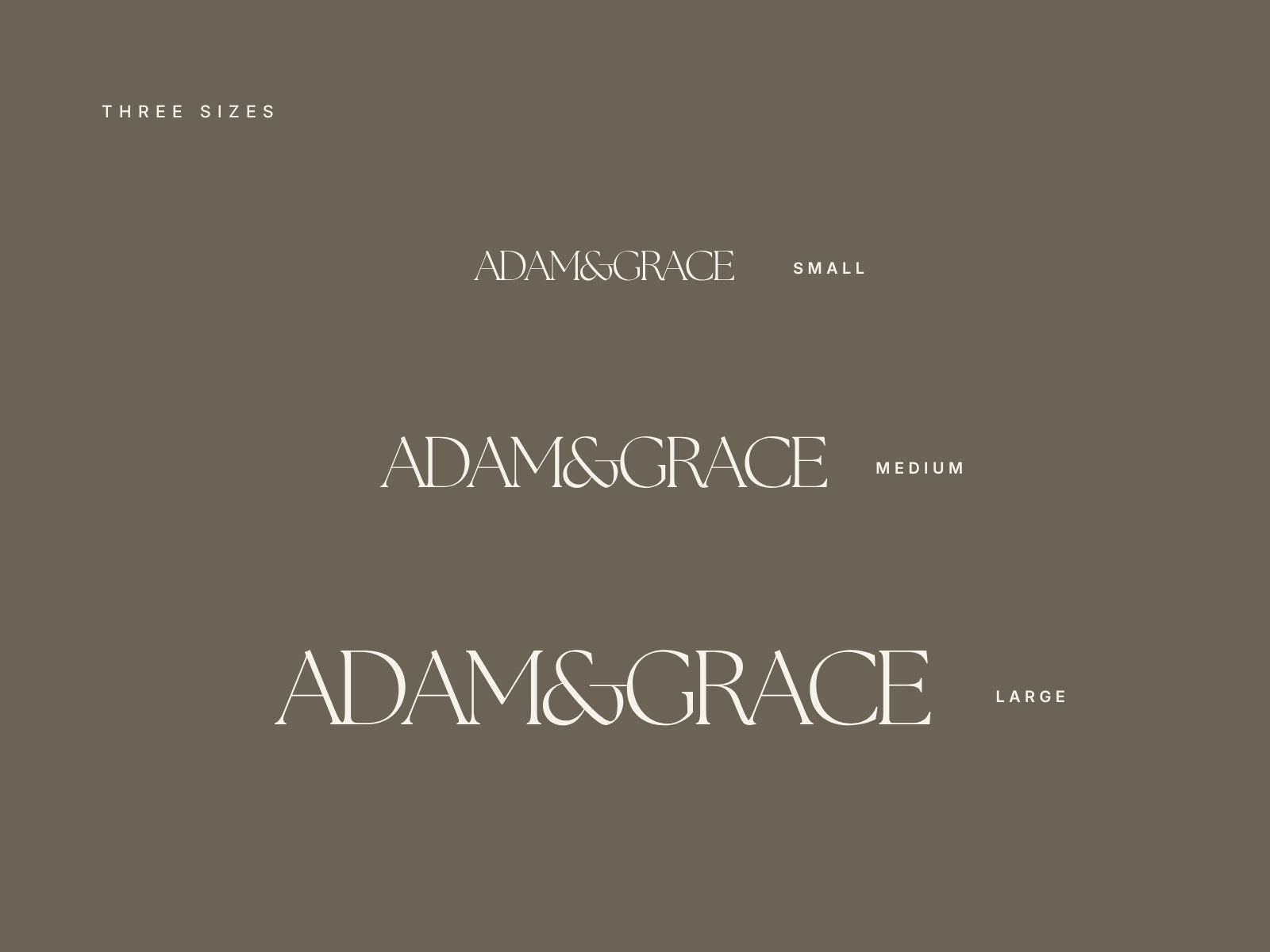 Modern minimal Adam and Grace logo variations