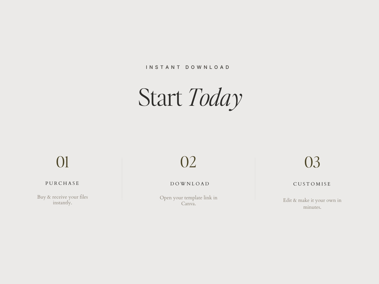 Start today in three simple steps