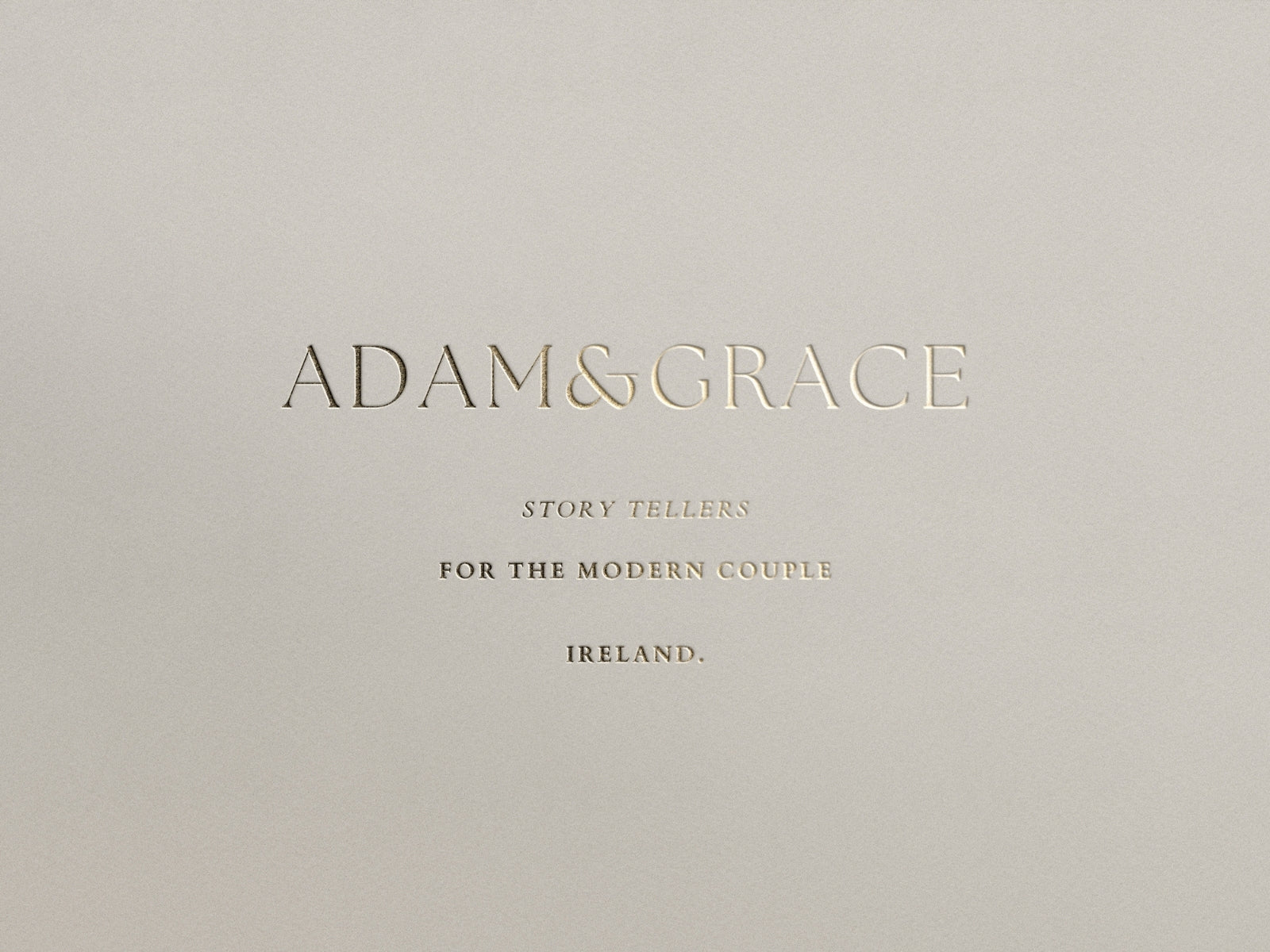 Adam and Grace wordmark for the modern brand