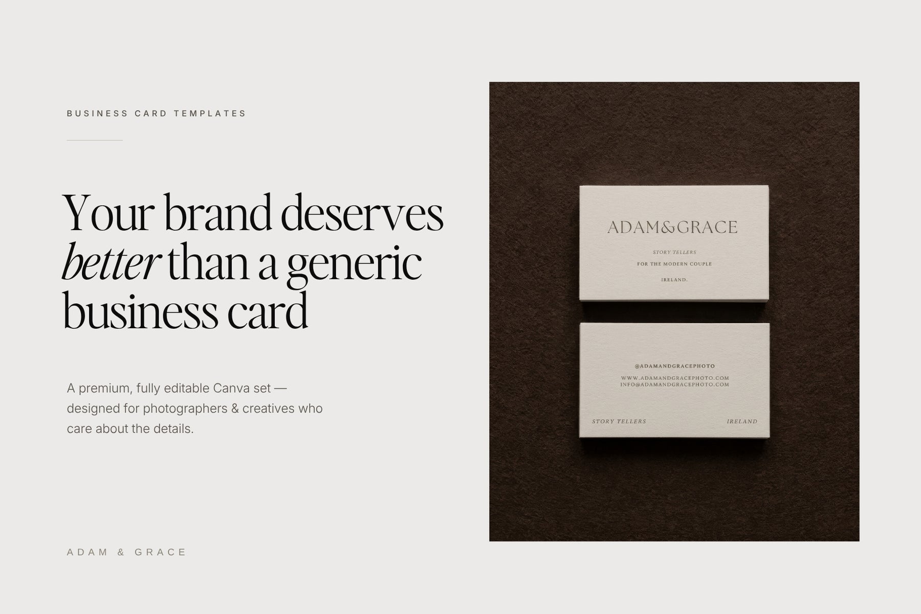 Your brand deserves better than a generic business card