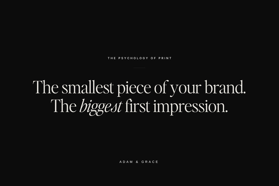 The smallest piece of your brand makes the biggest first impression