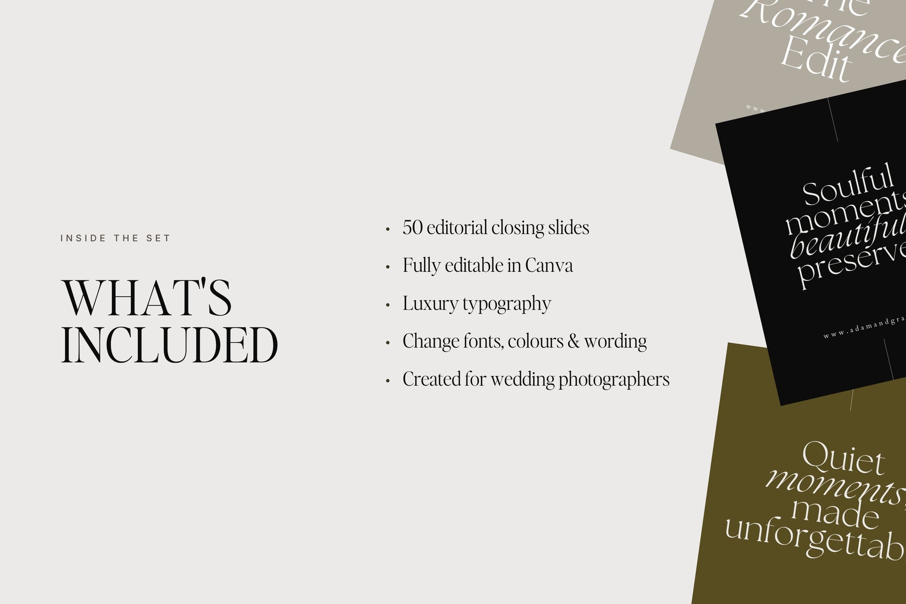 What's included in the AG Elegant Instagram End Slides