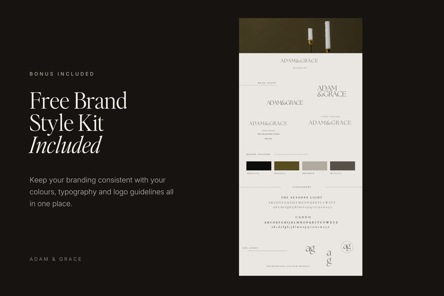 Free brand style kit included with the suite