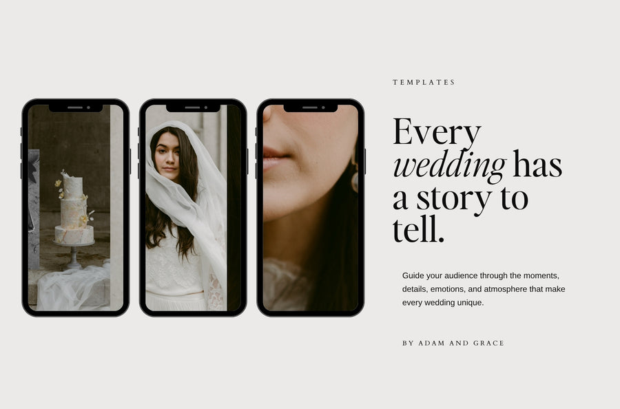 Every wedding has a story to tell - Instagram carousel templates