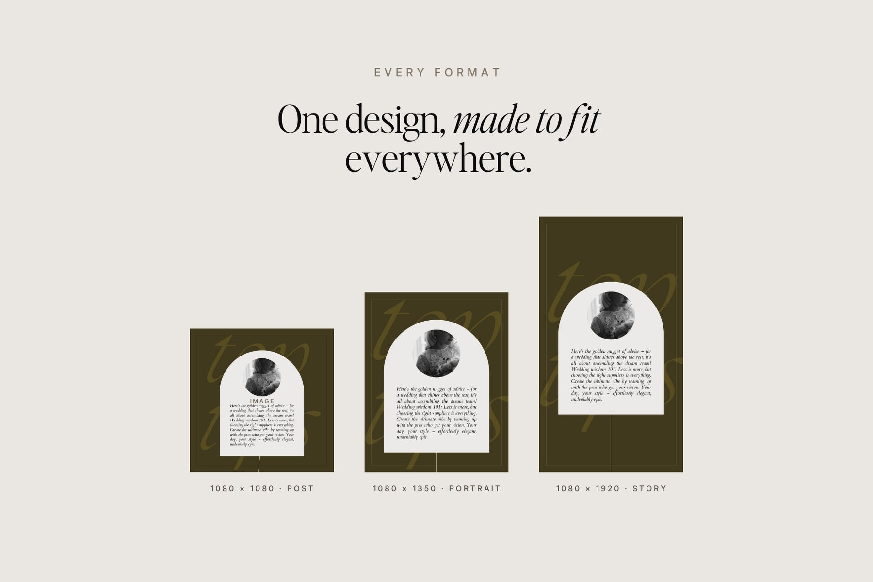 One design made to fit everywhere across your feed