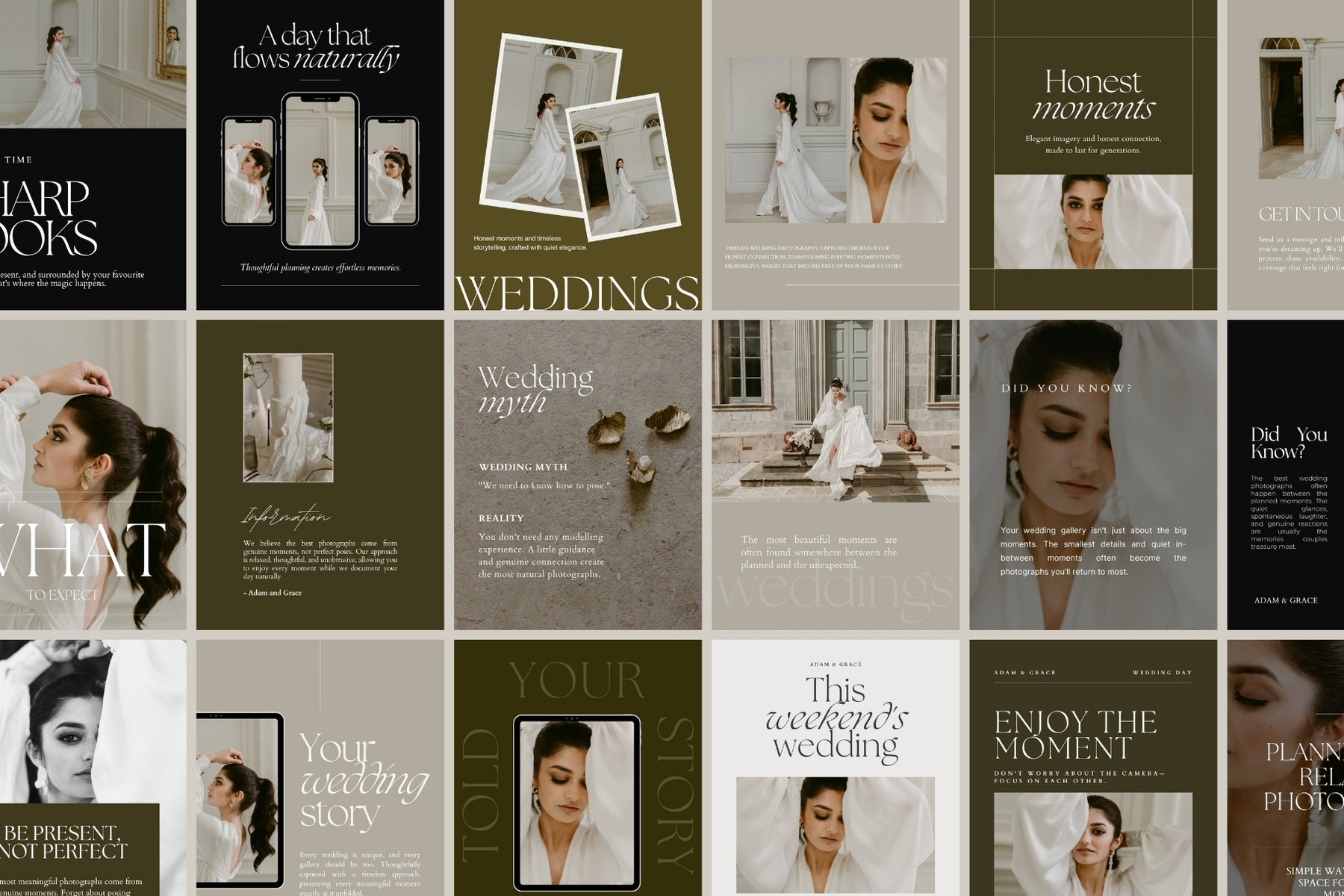 AG Social Media Templates 2.0 — 60 editable Canva Instagram templates for wedding photographers