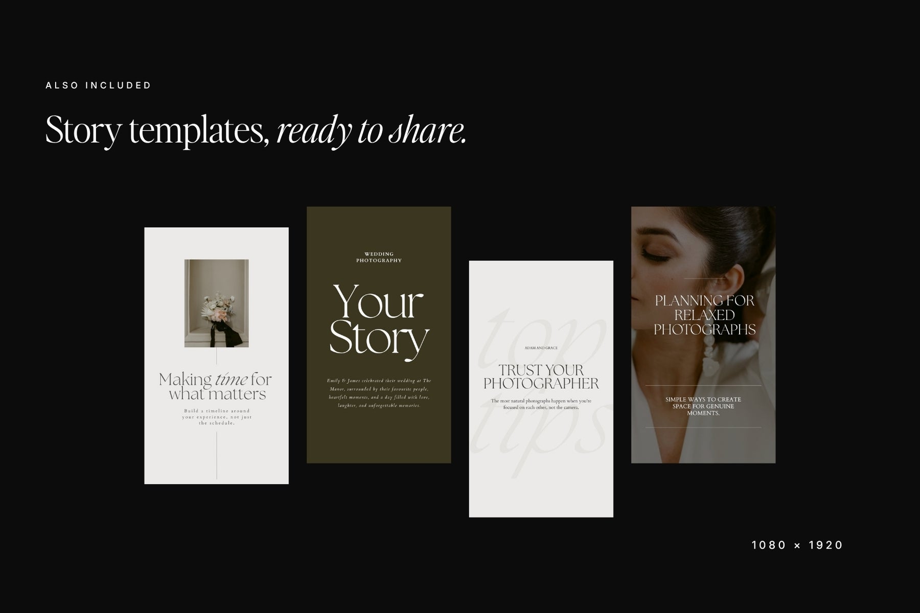 Instagram story templates, ready to share