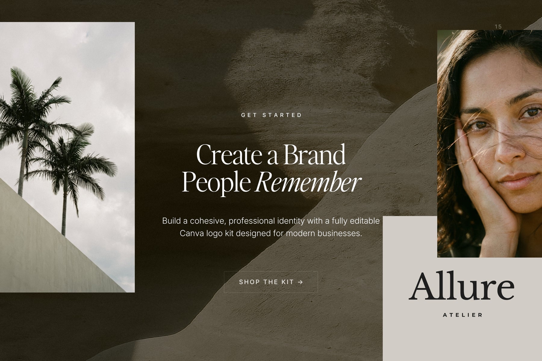 Shop the Allure editable Canva logo set
