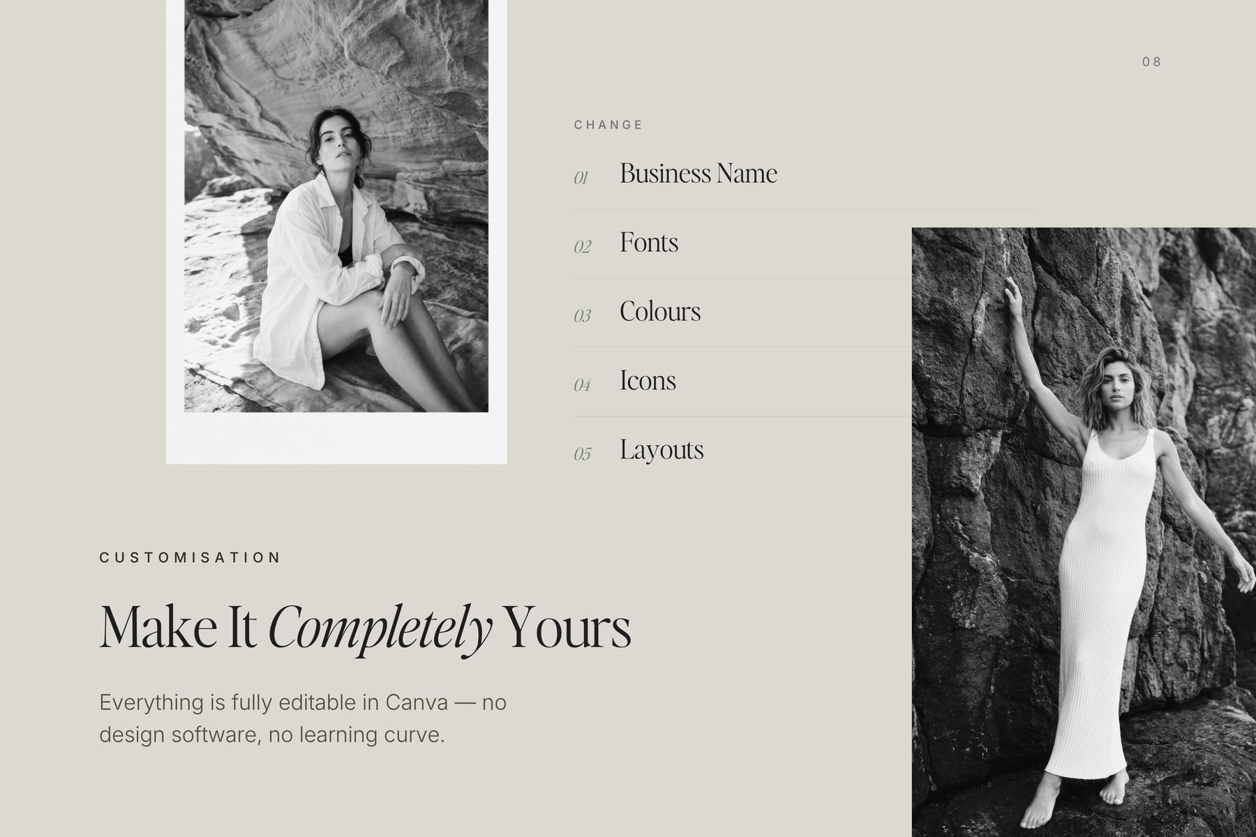 Customise the Allure logo set in Canva — colours, fonts and layout