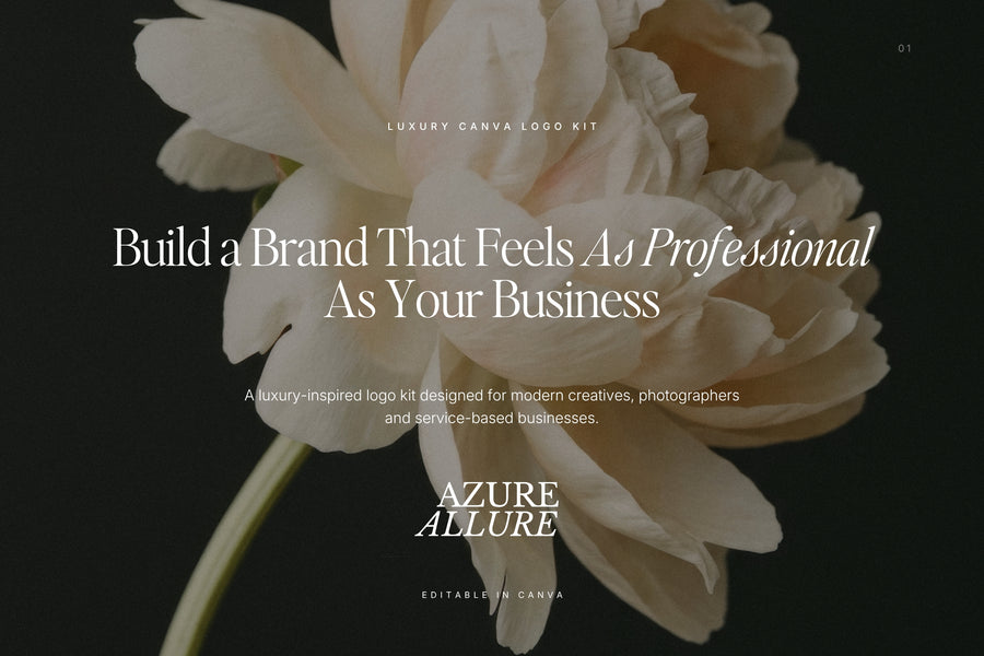 Allure Logo Set — editable Canva logo bundle for modern, editorial brands