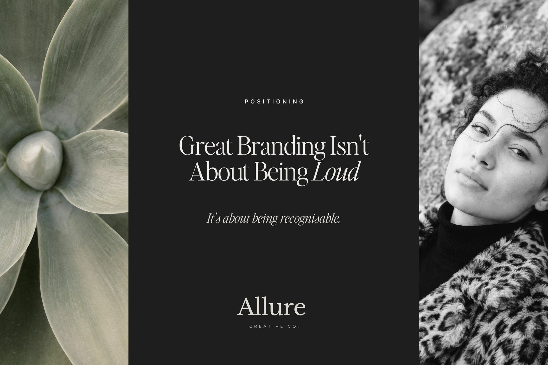 Position your brand as high-end with the Allure logo set