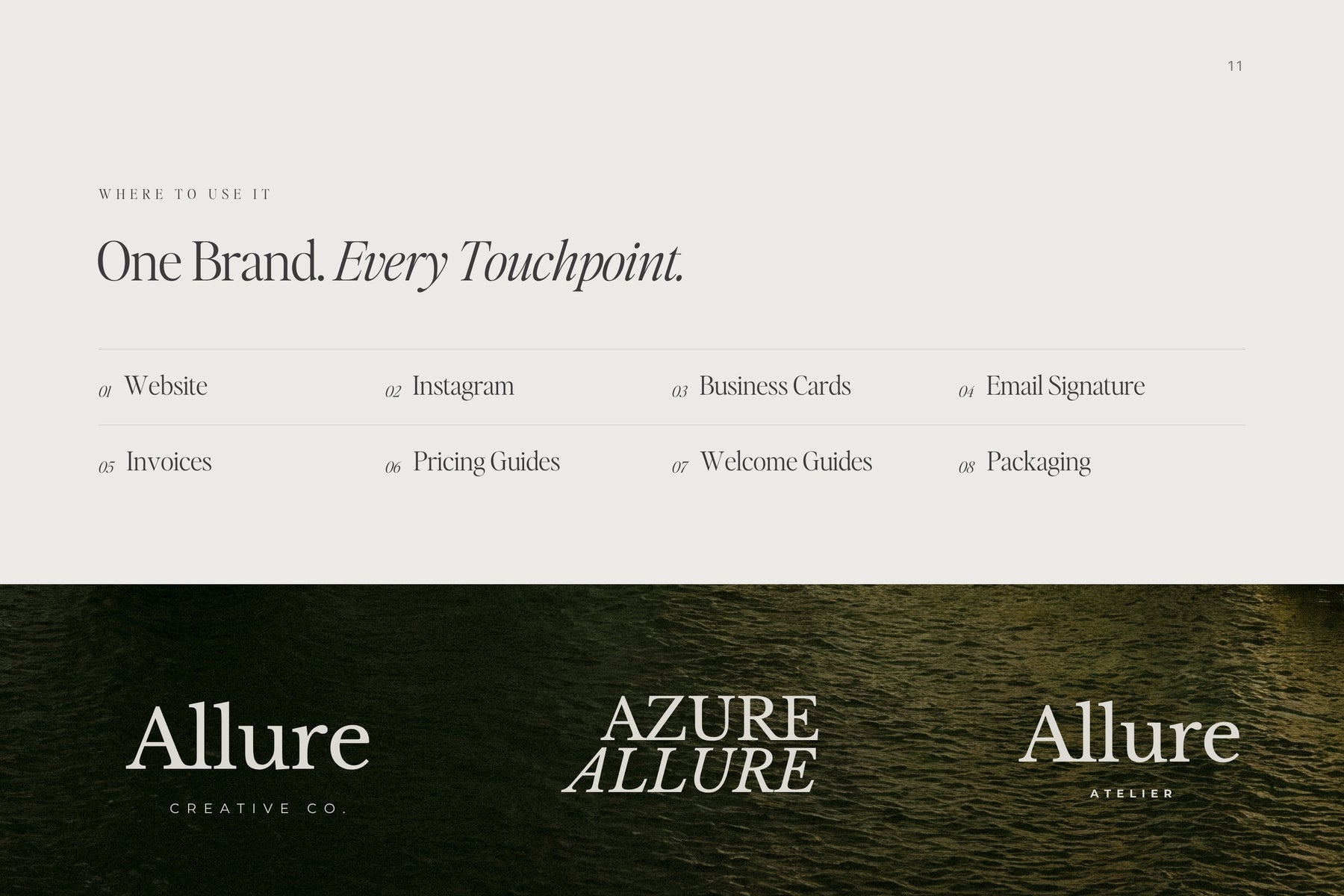 Where to use your Allure logo — web, print, social and packaging