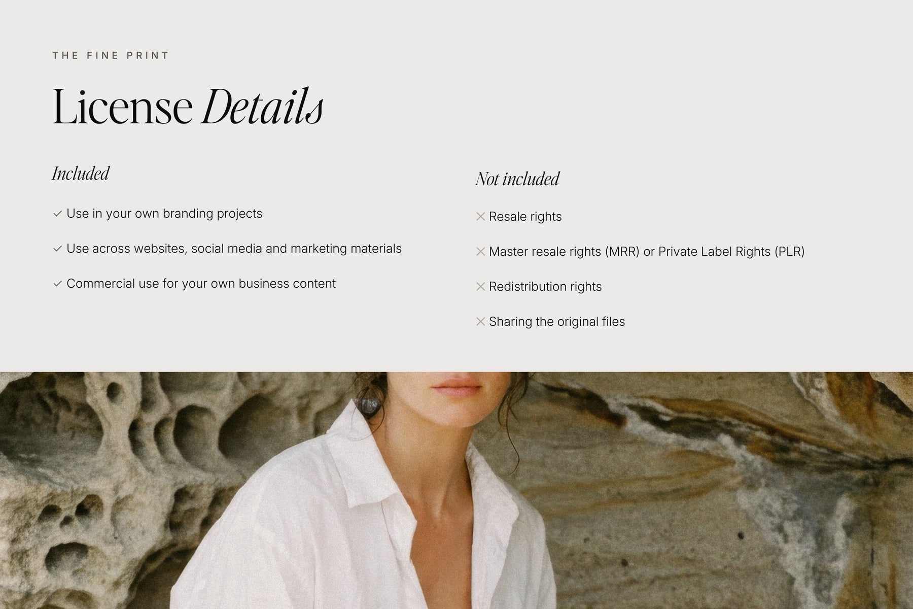 Allure luxury editorial stock image — timeless brand photography