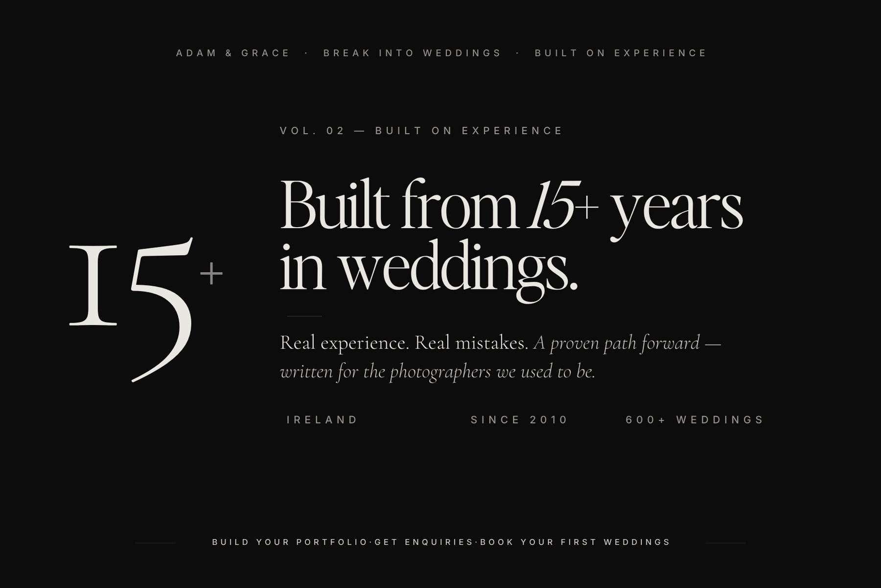 Built from 15+ years of wedding photography experience