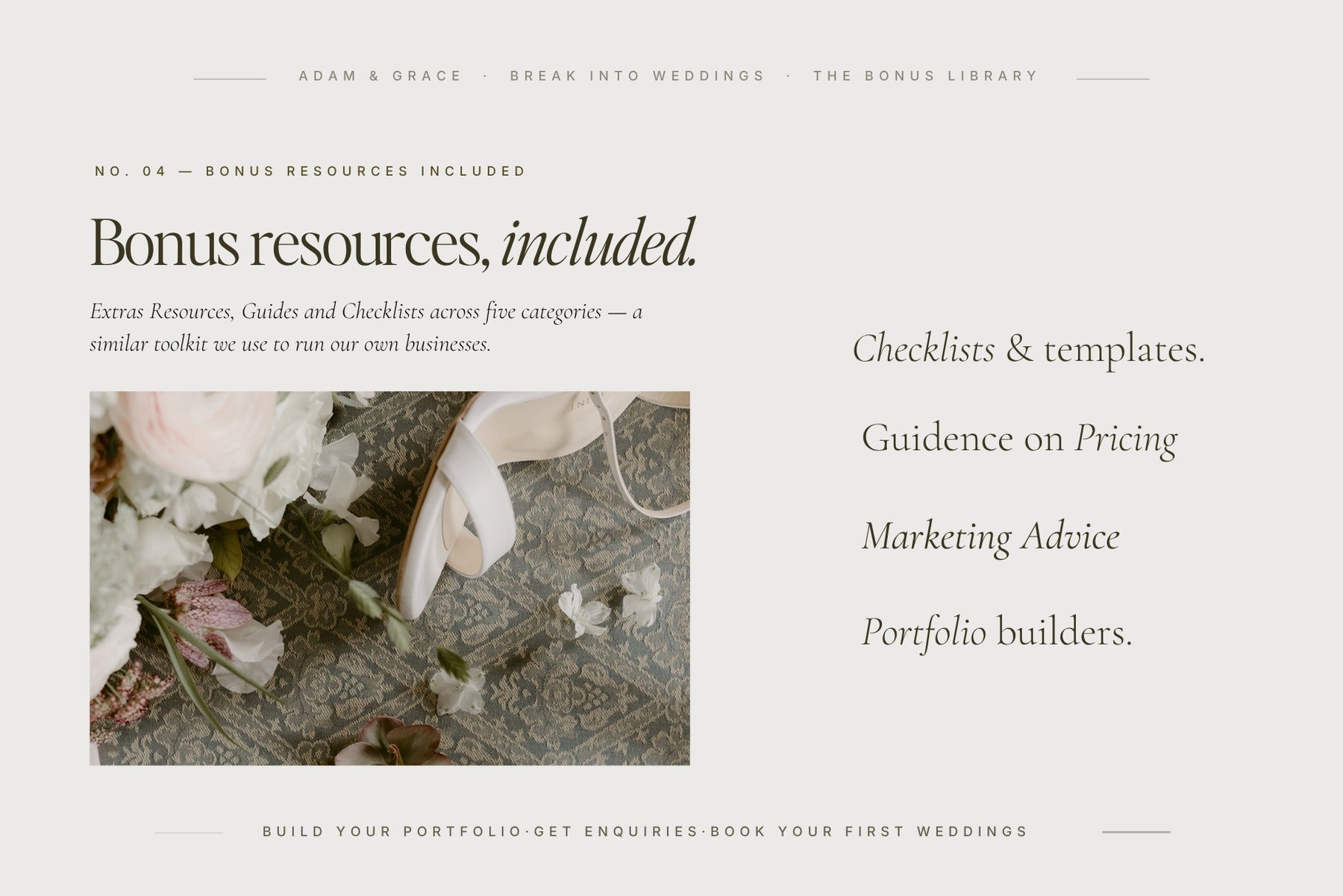 Bonus resources included: checklists, templates and pricing advice