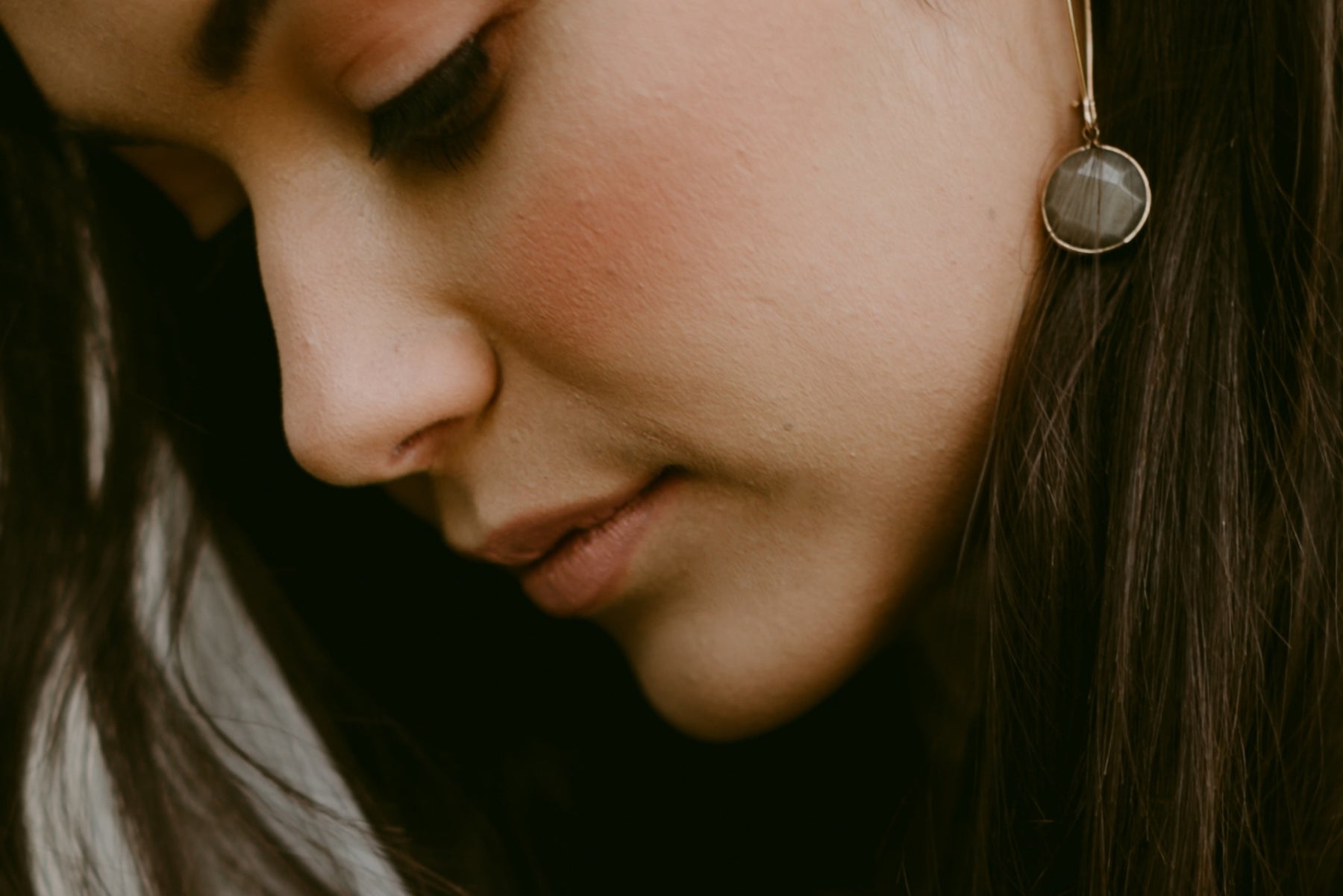Close-up bridal portrait, wedding photography example