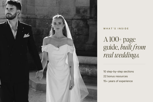 Break Into Weddings, a 100+ page wedding photography guide for beginners