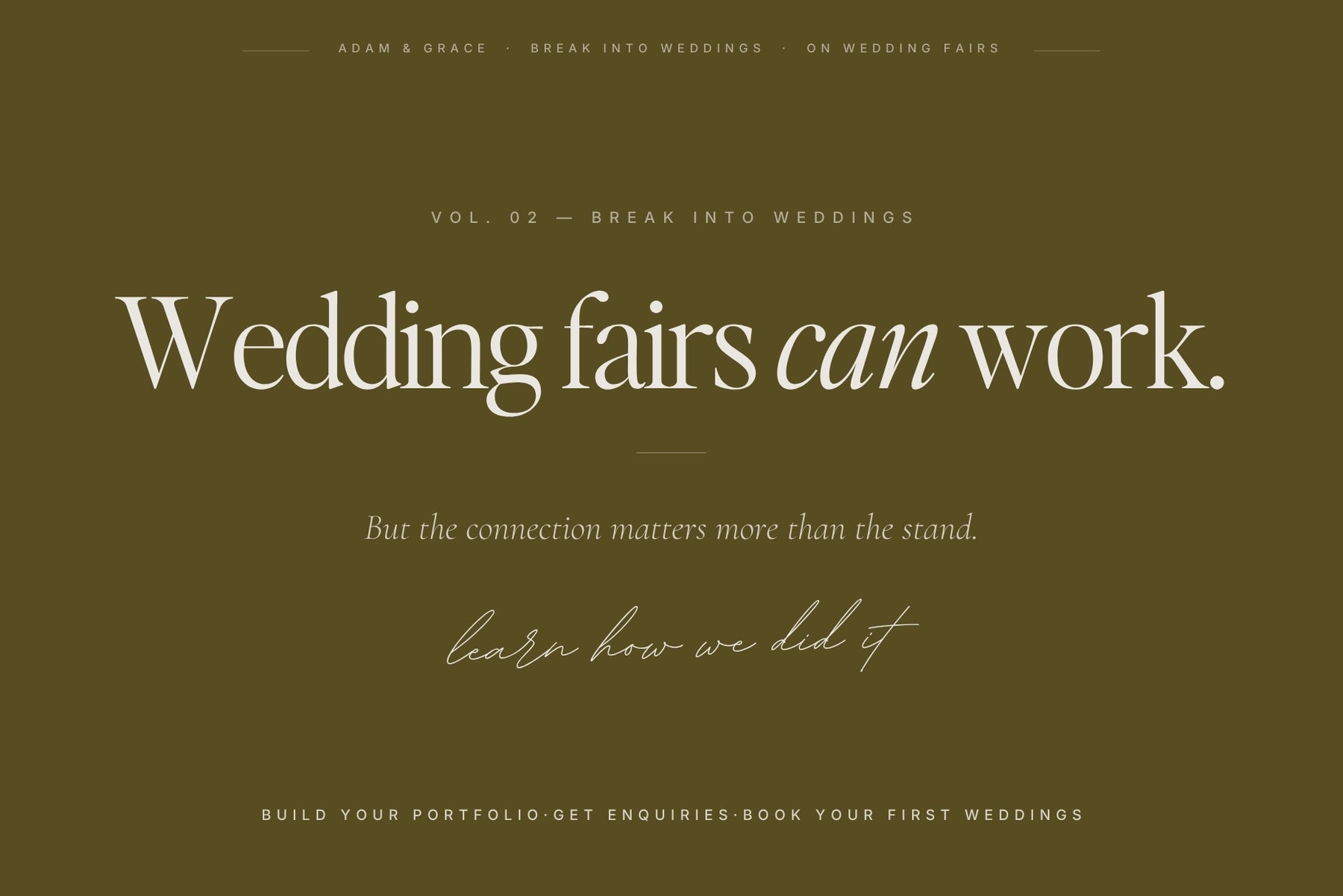 How wedding fairs can work for booking photography clients