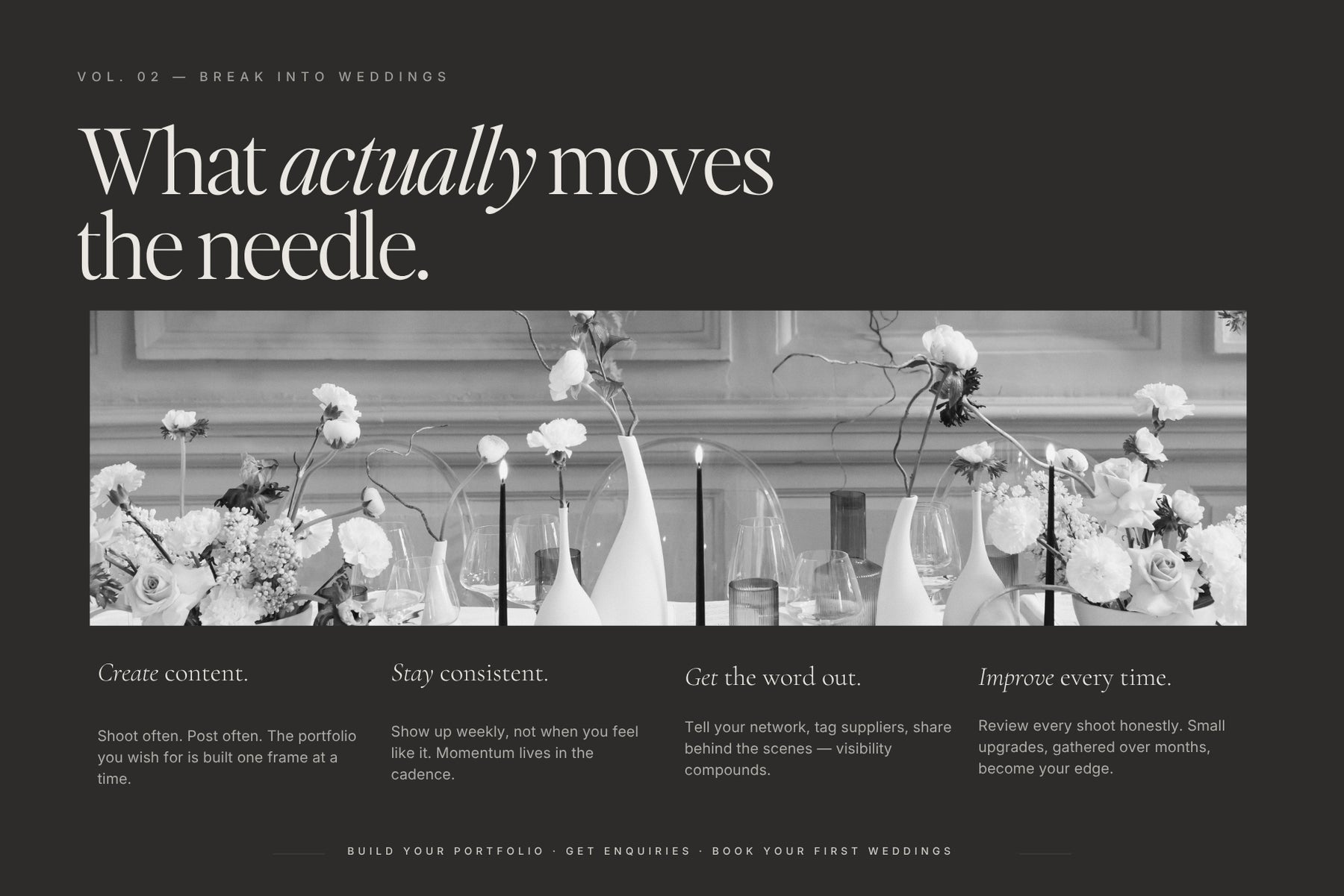 What actually grows a wedding photography business