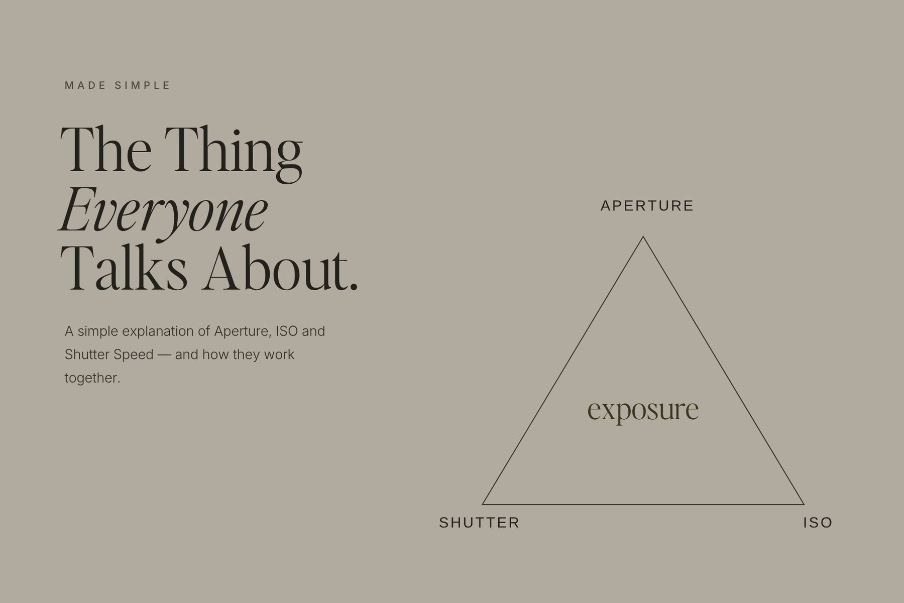 The exposure triangle explained simply