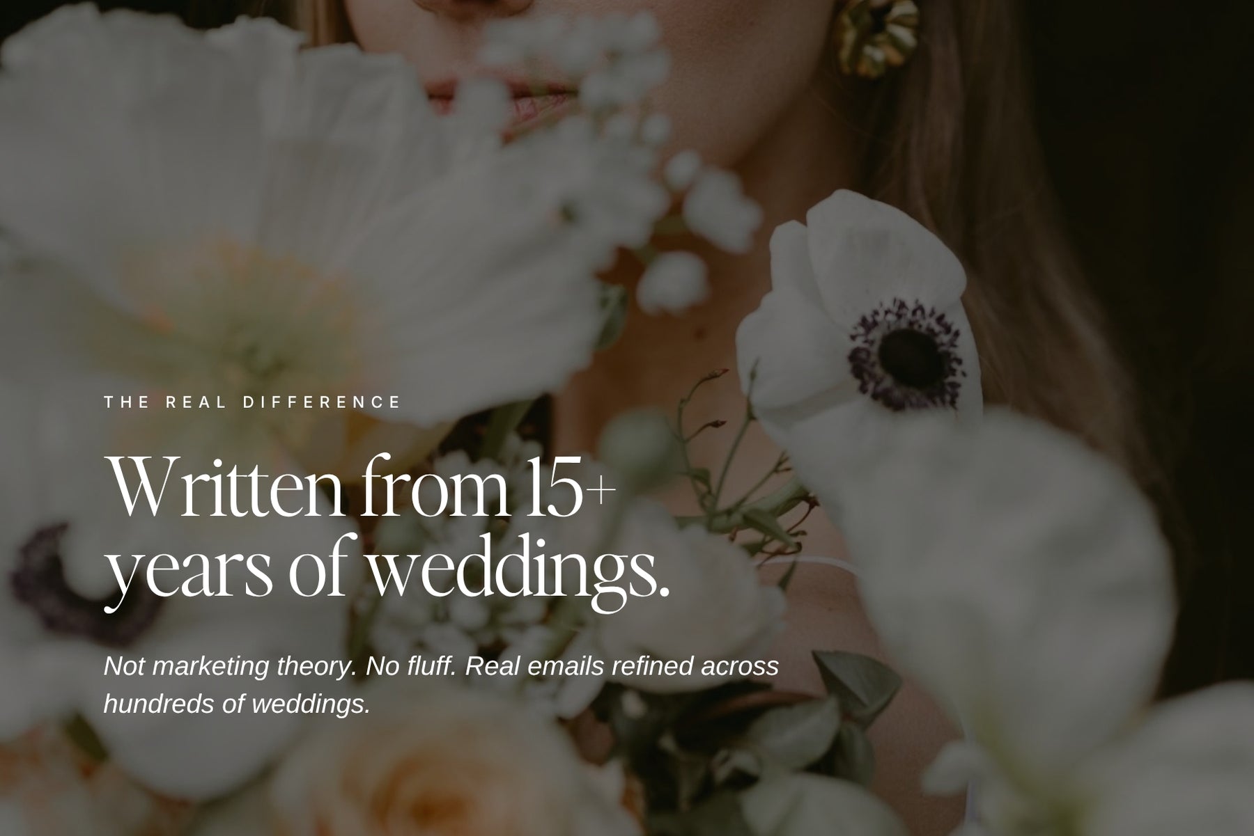 Email templates written from 15+ years of real weddings
