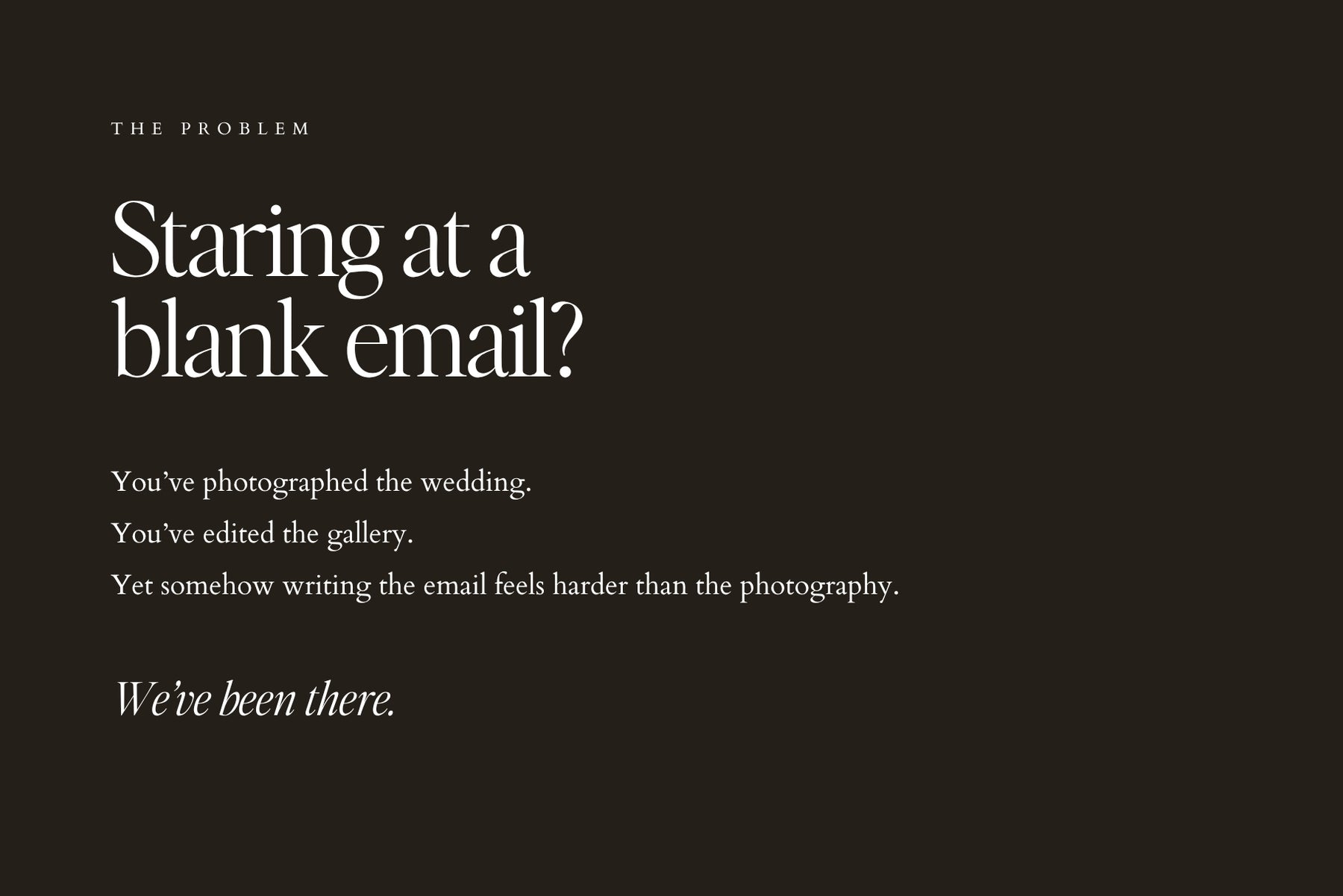 Staring at a blank email? Email templates for wedding photographers