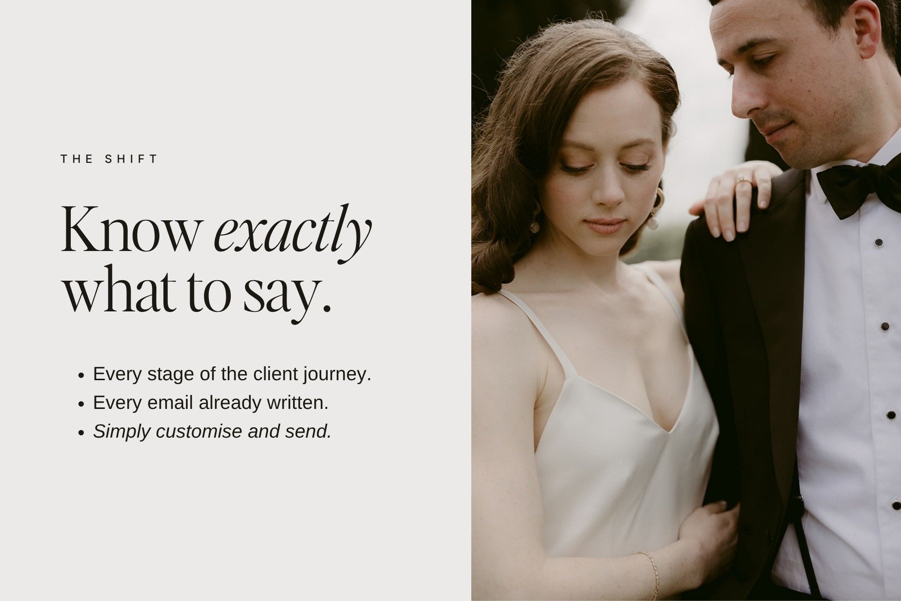 Know exactly what to say at every stage of the client journey