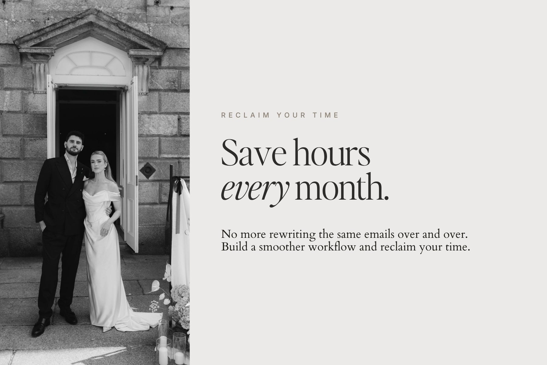 Save hours every month with ready-to-use email templates