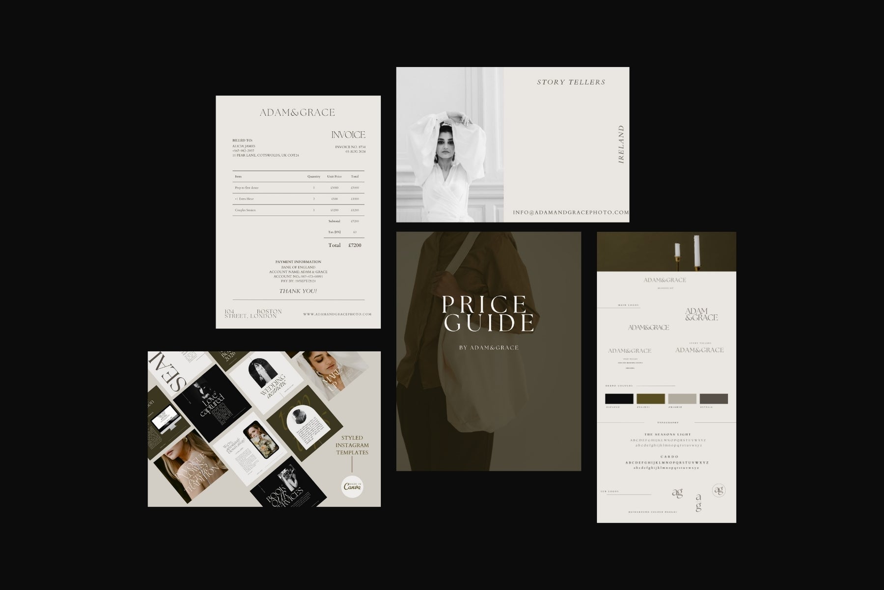 Cohesive brand collateral spread
