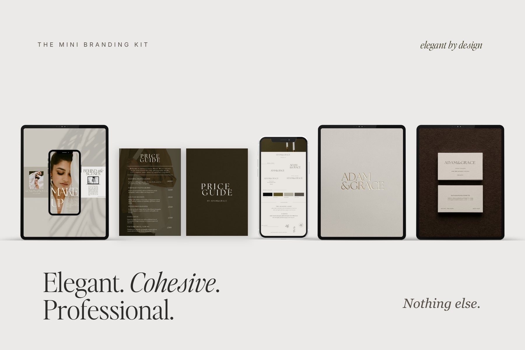 Elegant, cohesive and professional branding