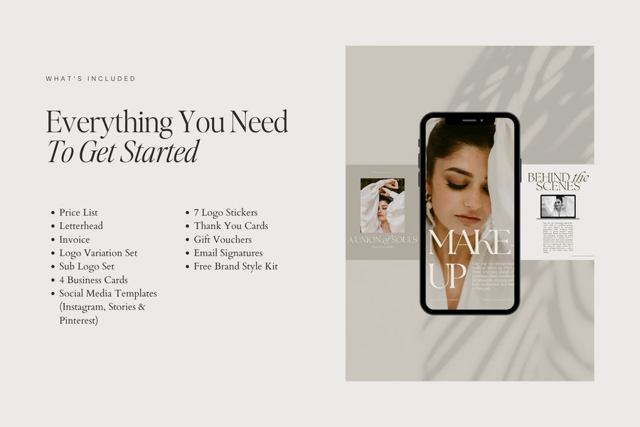 Everything you need to get started - editable Canva brand kit