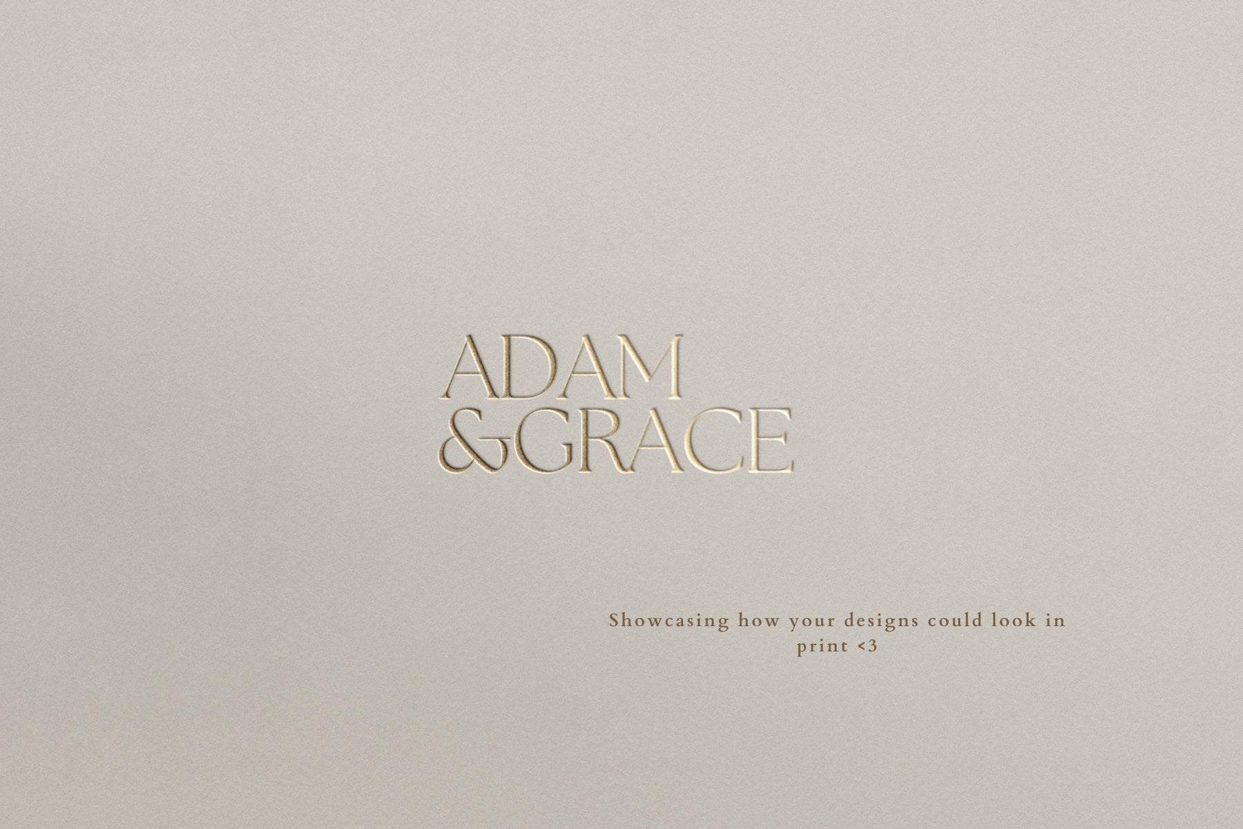 Adam and Grace minimal logo mark