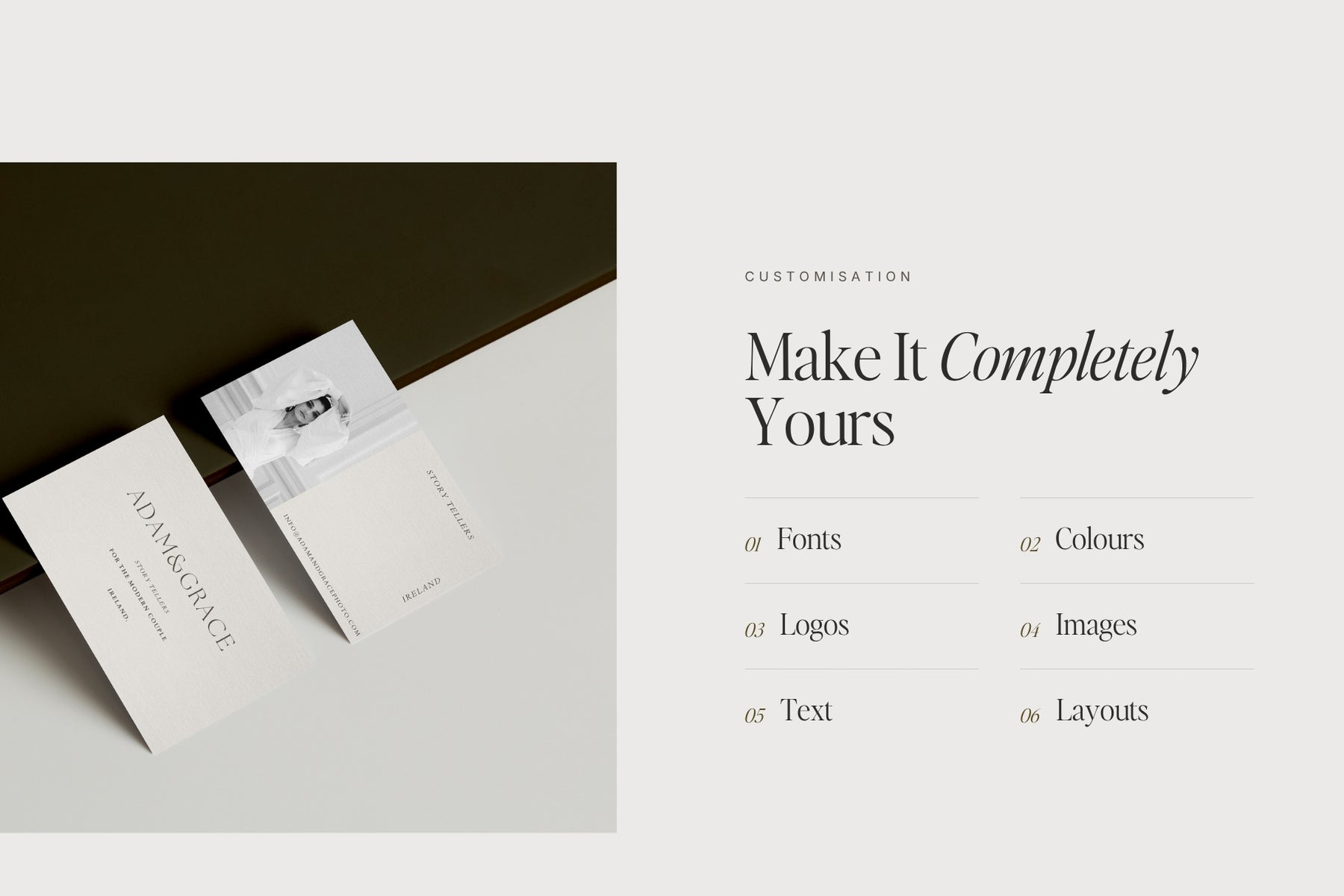 Make it completely yours - edit fonts, logos, images and layouts in Canva
