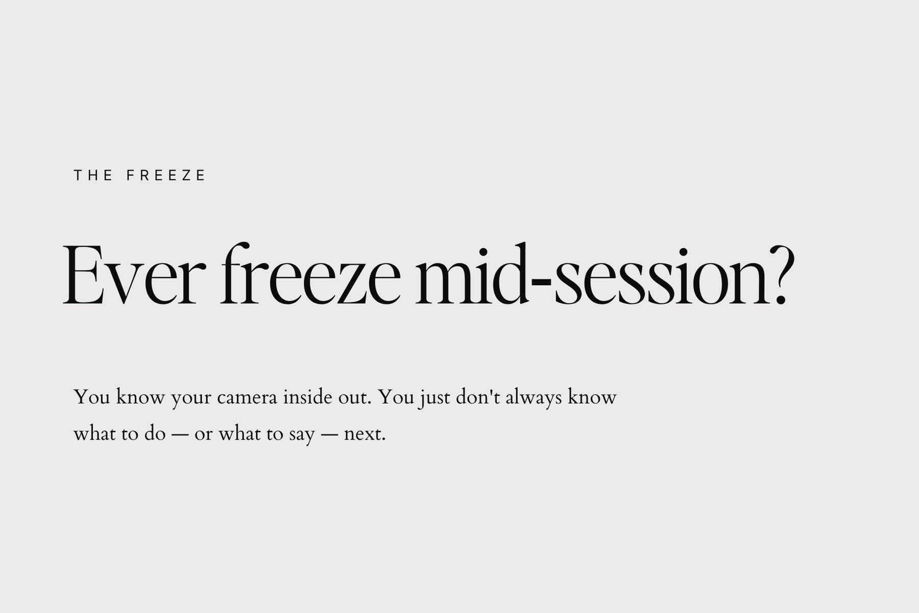 Do you ever freeze mid-session? Posing guide for wedding photographers