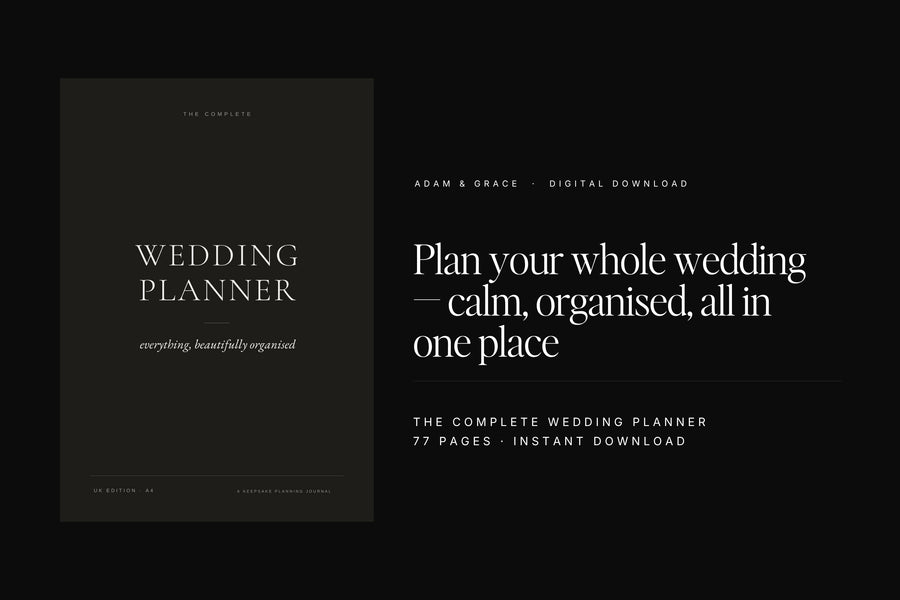 Plan your whole wedding — calm, organised, all in one place