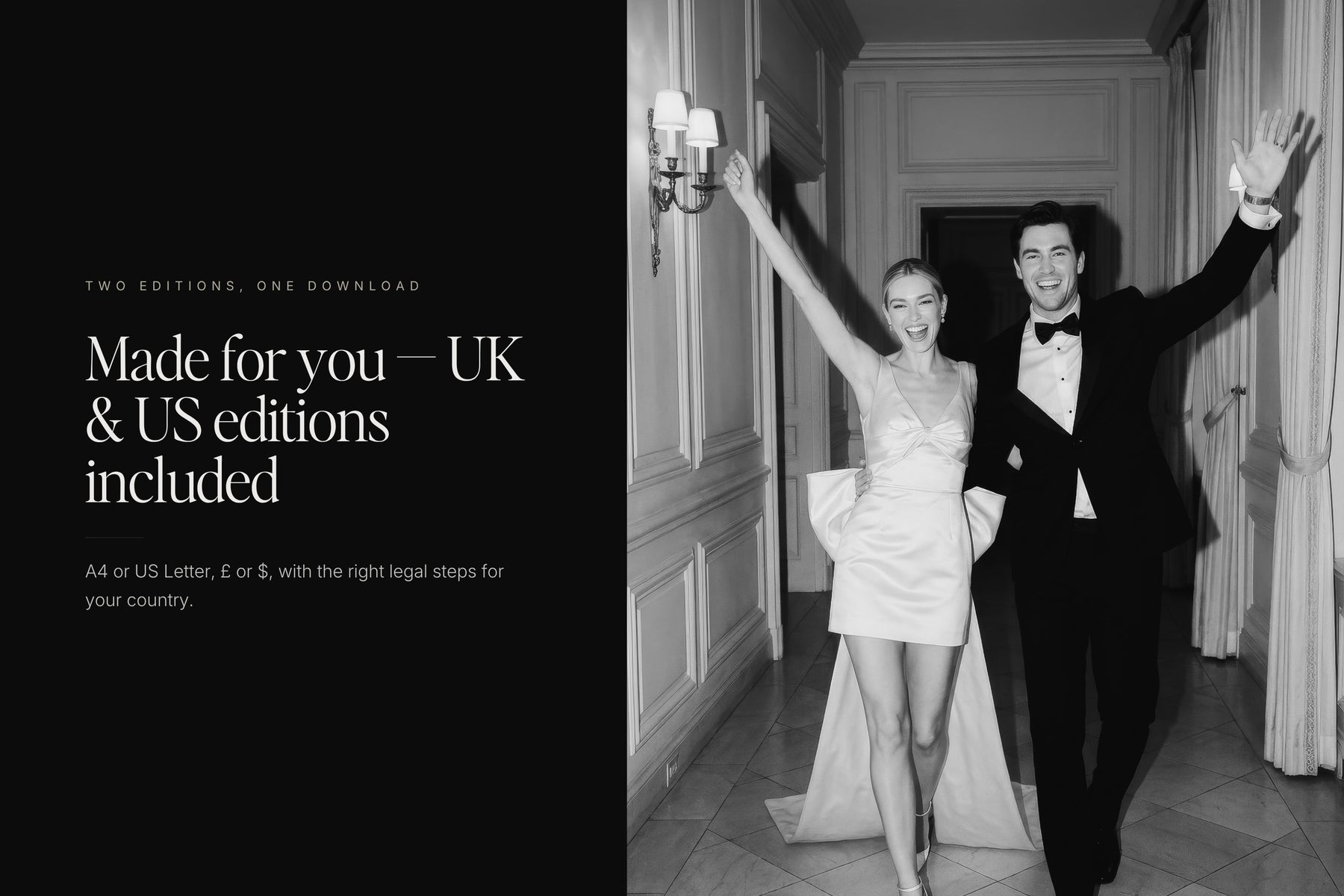 UK and US editions included — the printable wedding planner