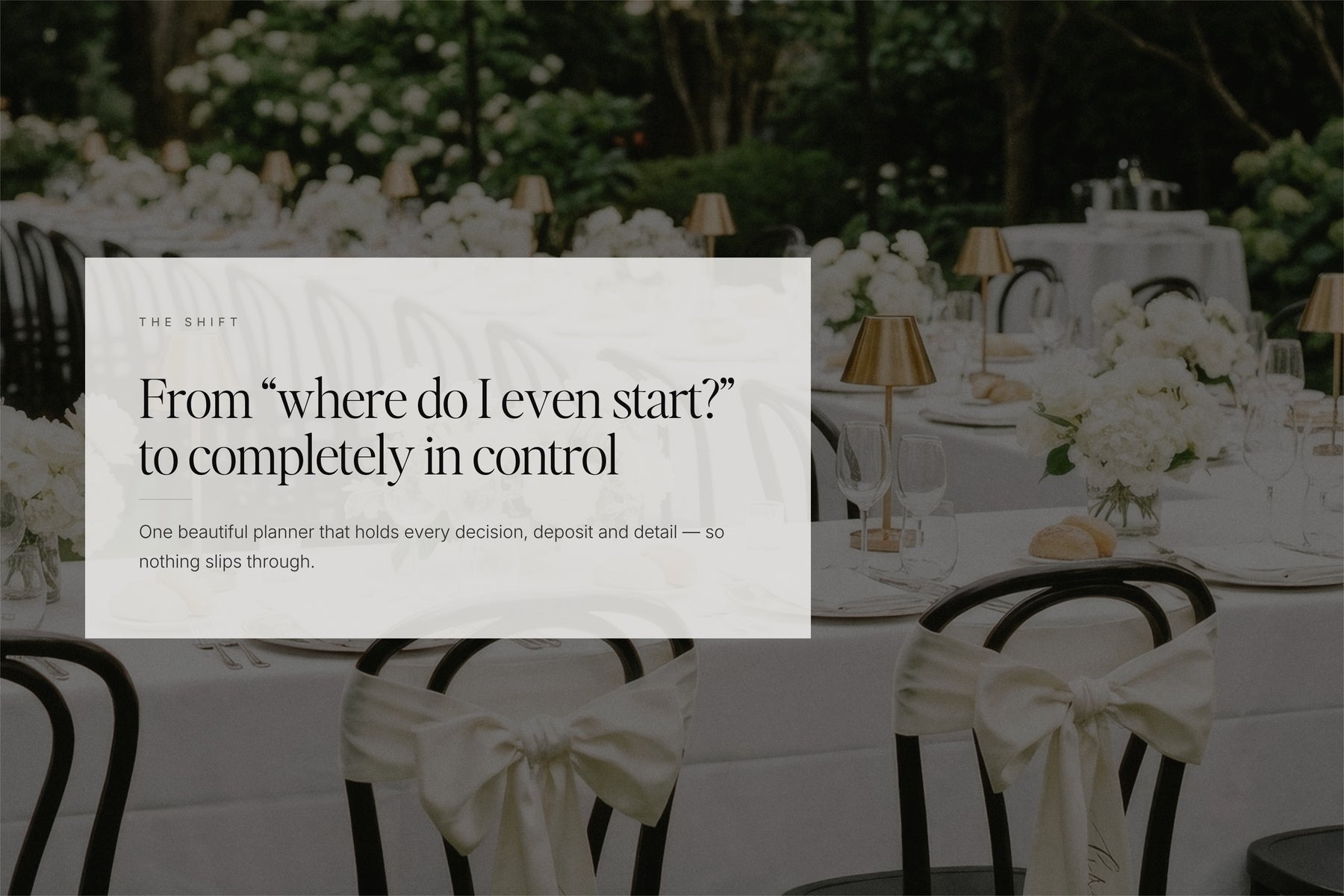 The Complete Wedding Planner — beautifully organised planning pages