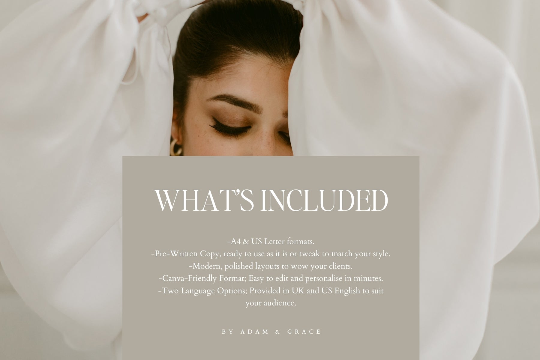 Wedding welcome guide page design, editorial style