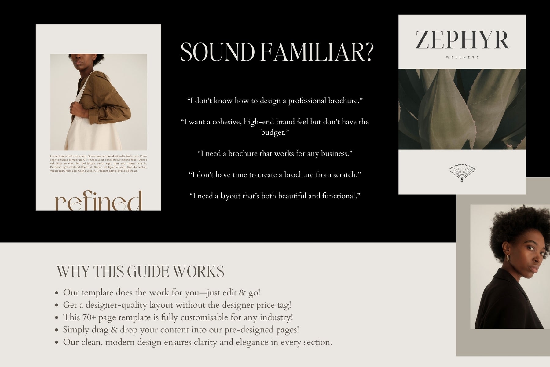 Zephyr brochure pages telling your brand story