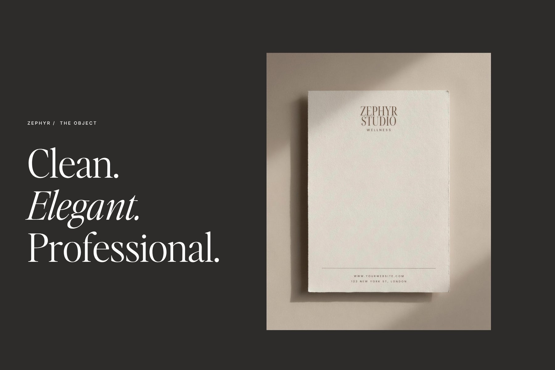 Clean, elegant and professional Zephyr letterhead mockup