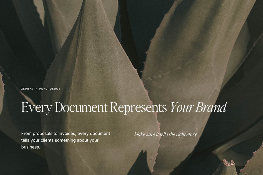 Every document represents your brand — Zephyr letterhead