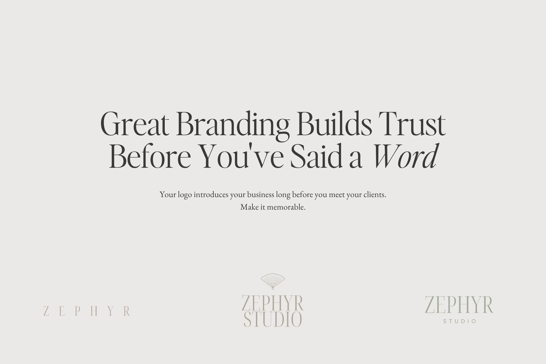 A professional Zephyr logo that helps build brand trust and credibility