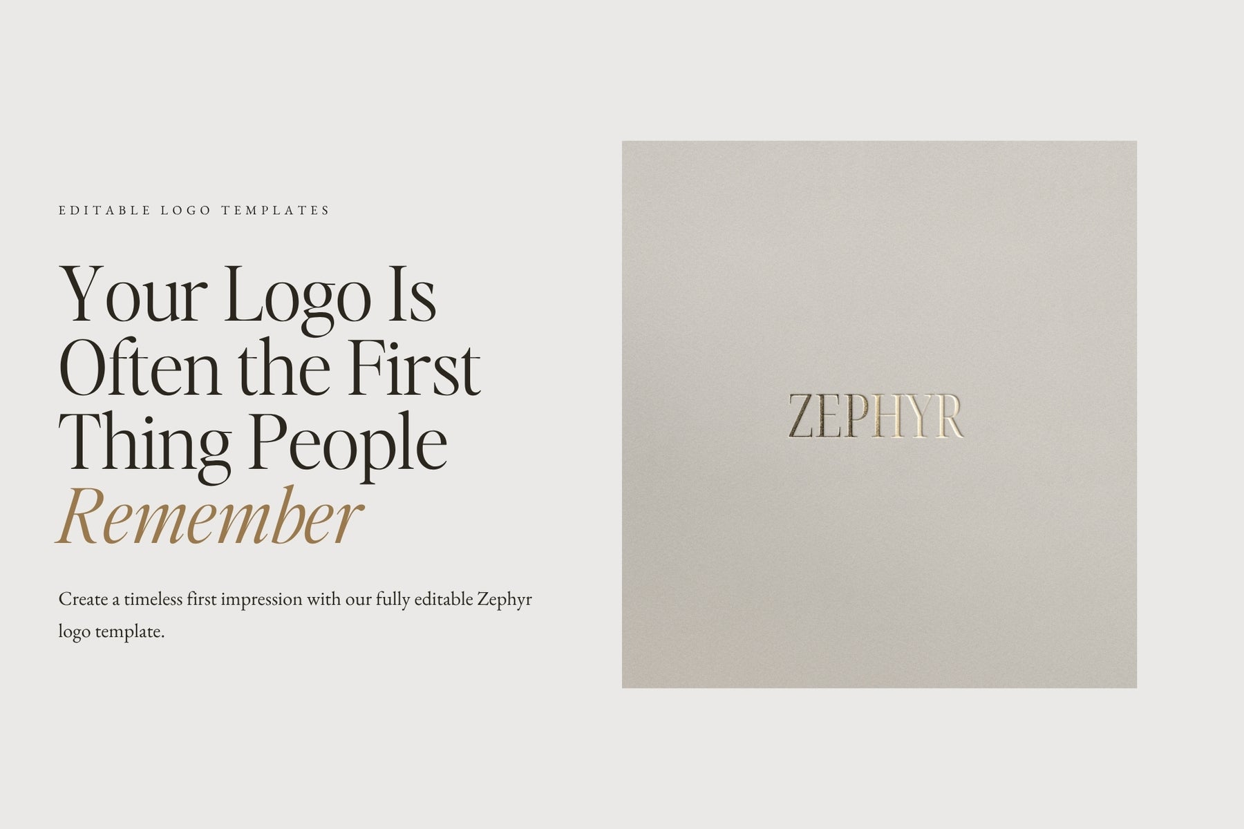 Zephyr modern business logo, an editable Canva template for small businesses