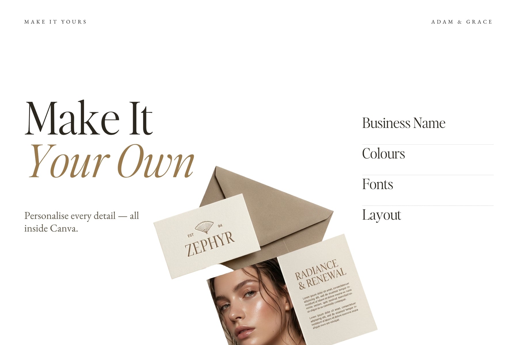 Customise the Zephyr logo with your own colours and fonts in Canva