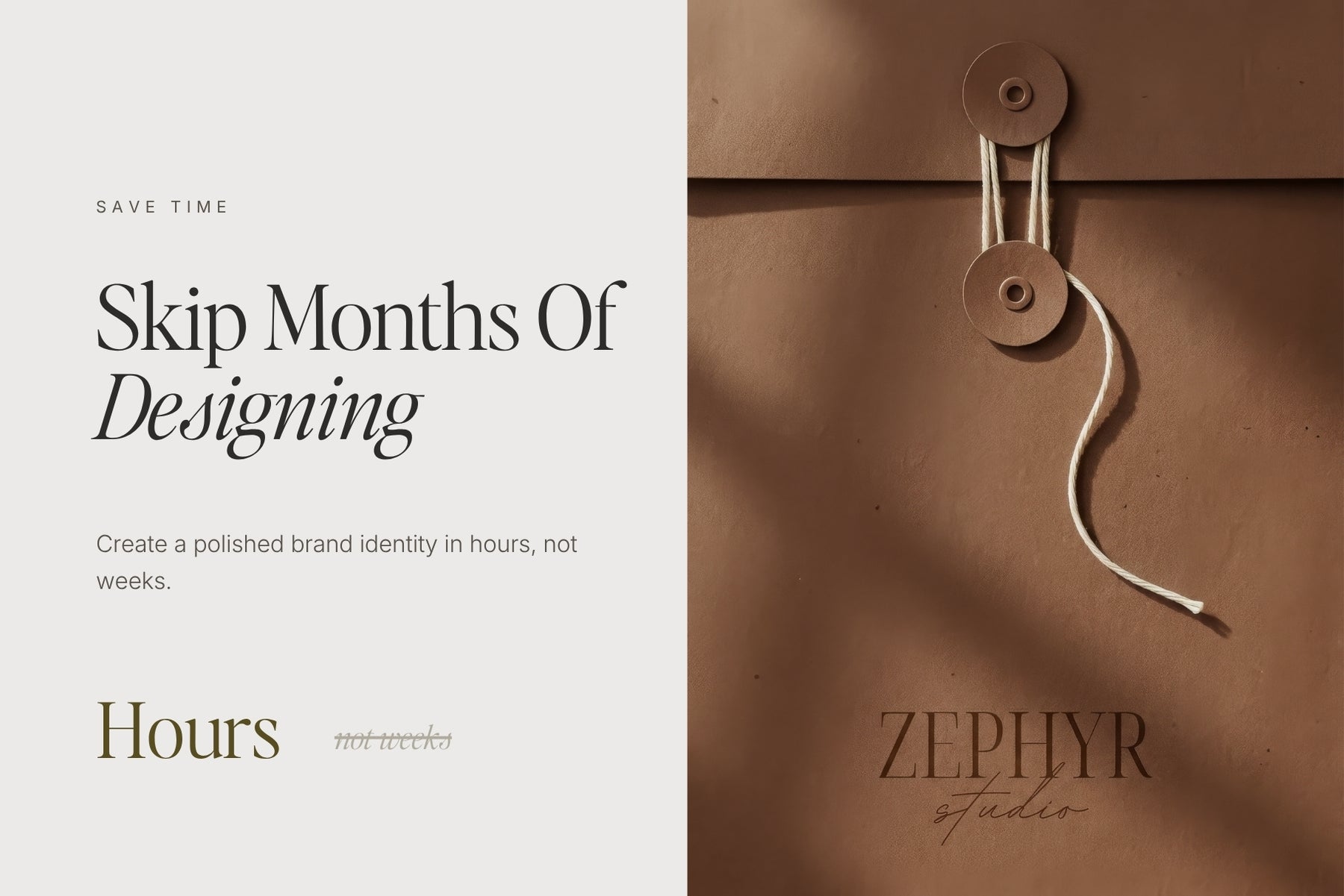 Skip months of designing — ready-made Zephyr brand templates with a branded envelope