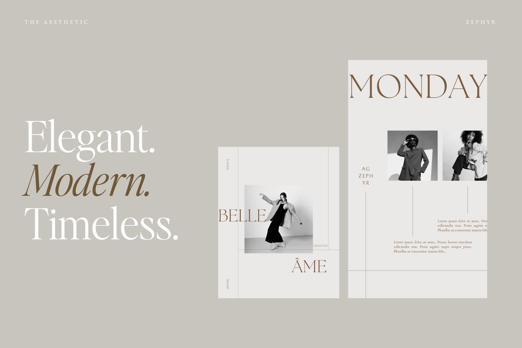 Elegant, modern and timeless social media templates